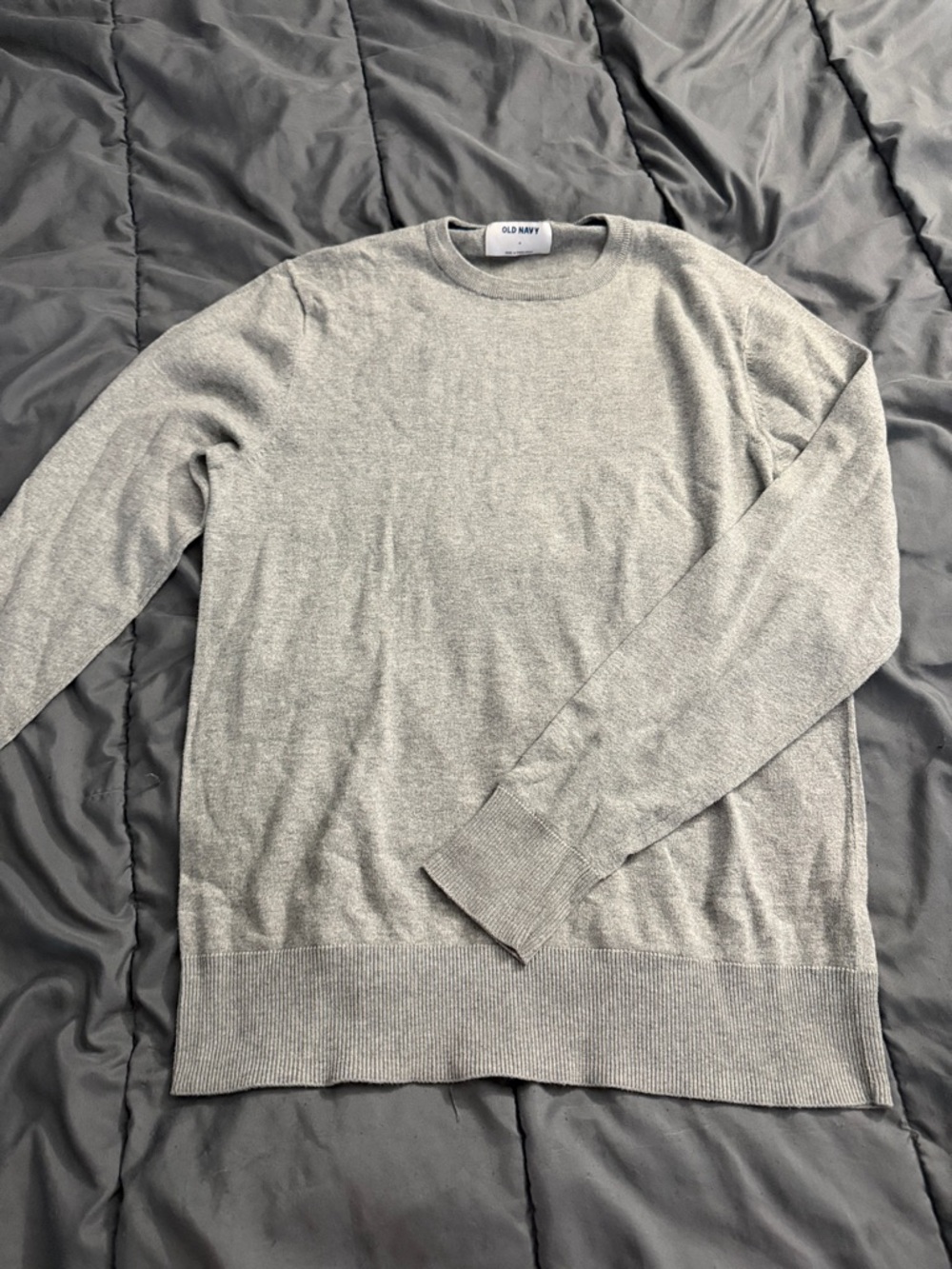 Old Navy Men's Light Gray Crewneck Pullover Sweater
